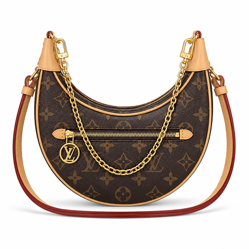 LV Monogram Half-Moon Chain Tote Bag | Luxury Gold Hardware