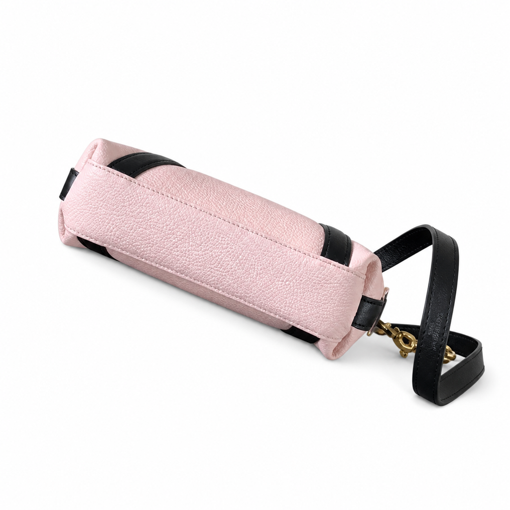 Louis Vuitton Mahina Cylinder — Rose Ballerine Perforated Calfskin, Racing Stripes & Silver Hardware