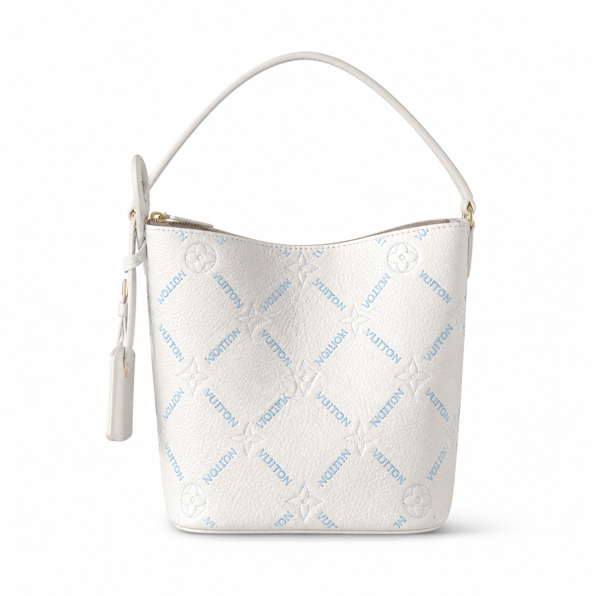 Louis Vuitton Petit Bucket — Giant Monogram Empreinte with Bleu Glacier Embroidery