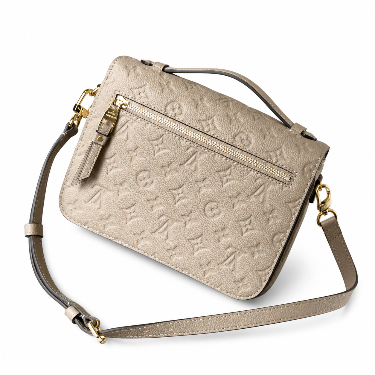 Louis Vuitton Pochette Métis — Crème Ivoire Empreinte, Gold Push-Lock, Bandoulière Strap & Mini Pouch