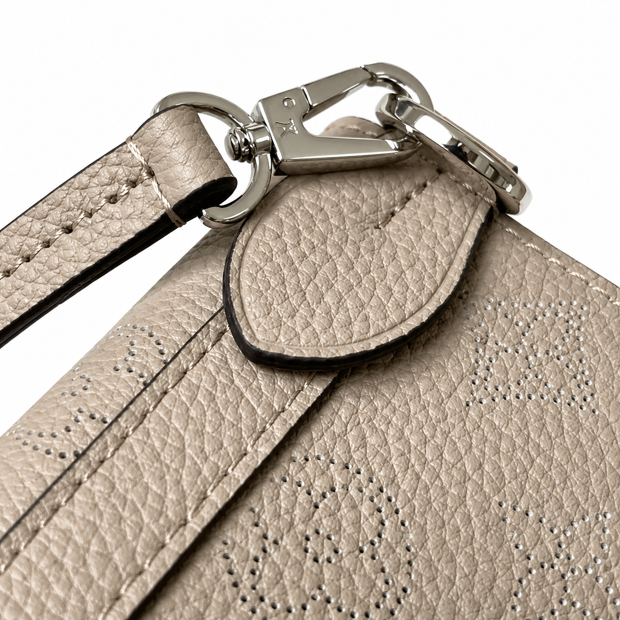 Louis Vuitton Blossom PM — Mahina Perforated Leather in Tourterelle with Braided Key Charm