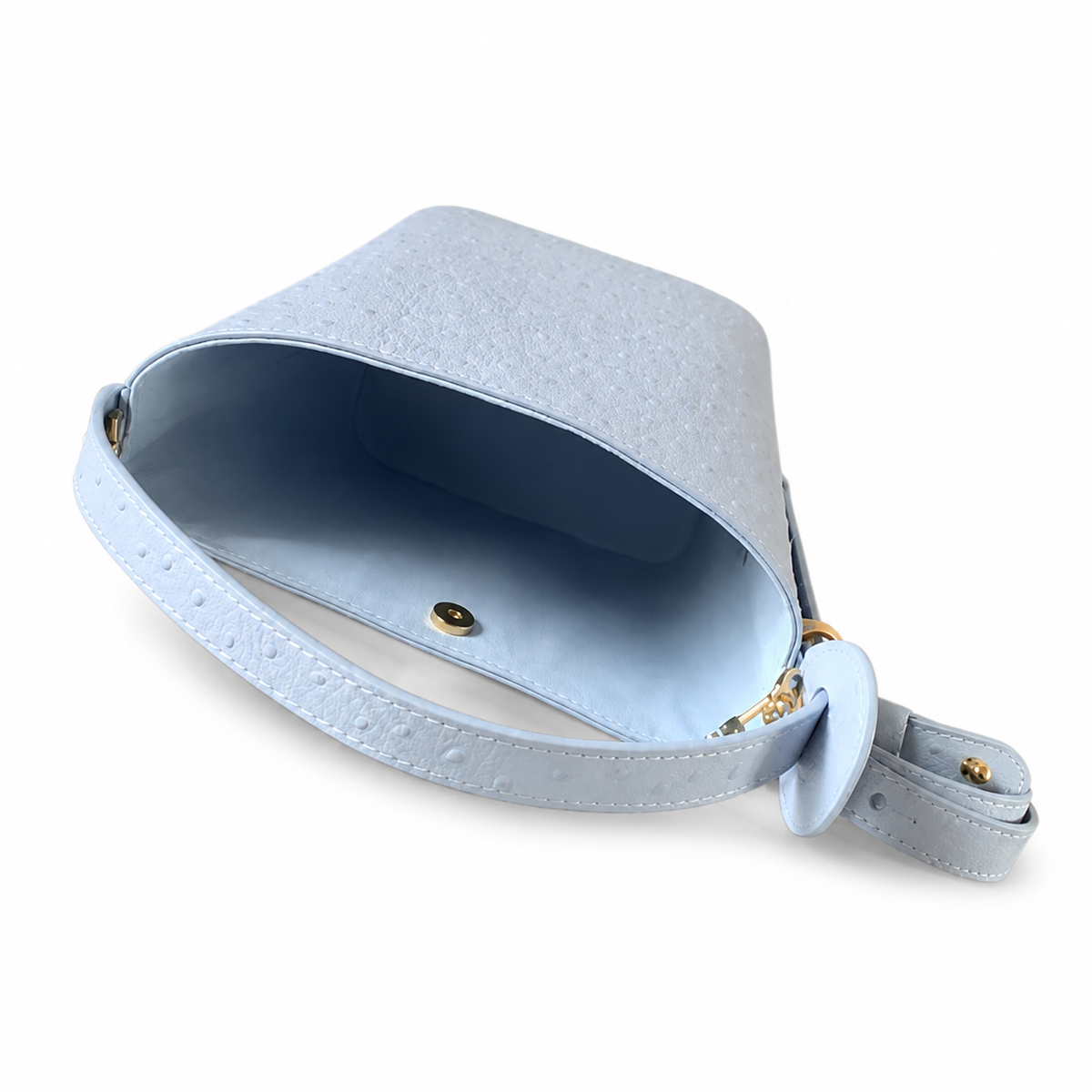 Louis Vuitton Papillon BB — Ostrich Leather in Bleu Glacier with Heart Charm