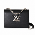 Louis Vuitton Twist MM — Noir Black Epi Leather, Silver Chain
