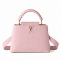 Louis Vuitton Capucines BB — Taurillon Leather in Rose Poudre with Tonal LV Clasp & Gold Hardware