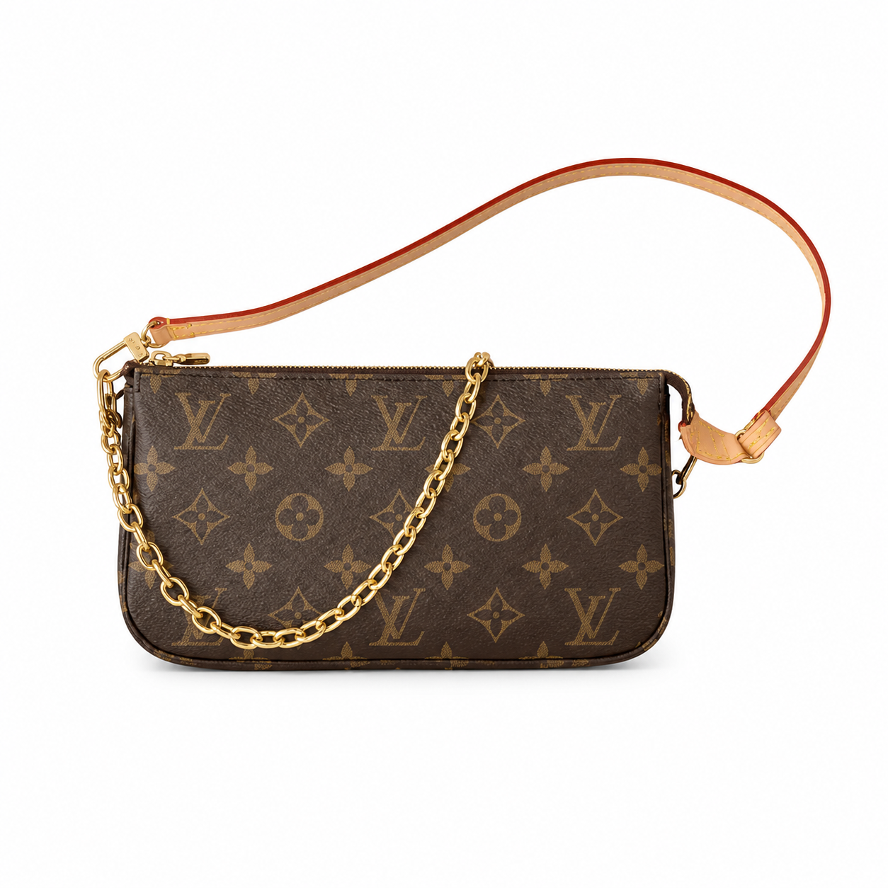 Louis Vuitton Mini Pochette Accessoires — Monogram Canvas & Perforated Vachetta