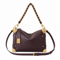 Louis Vuitton Side Trunk MM — Prune Aubergine Empreinte, Leather-Woven Chain Handle, Corner Guards & Zipper