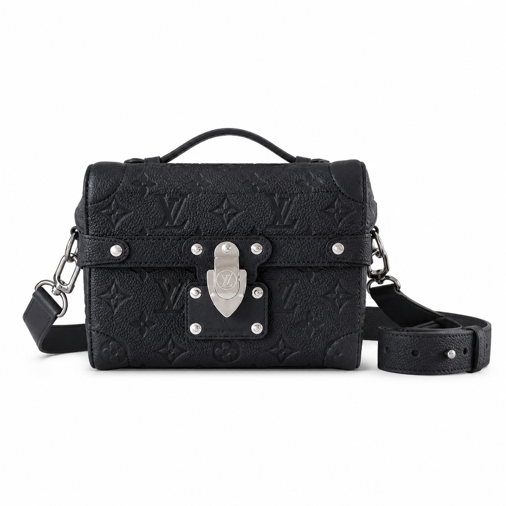 Louis Vuitton Trunk on Chain — Monogram Empreinte Leather in Noir with Silver Hardware