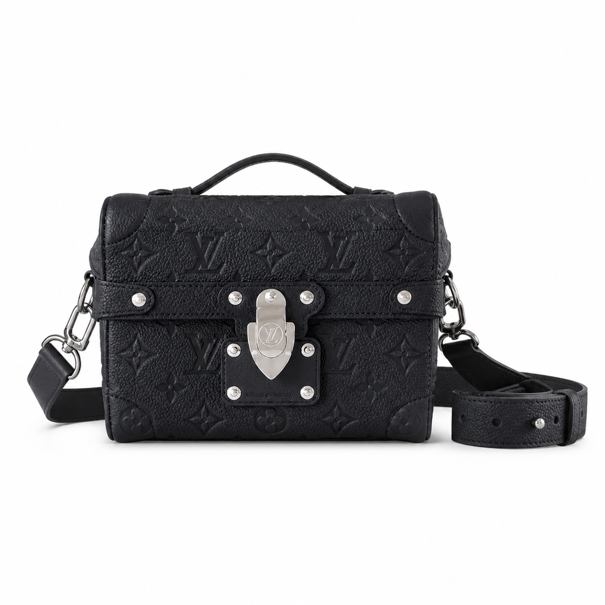 Louis Vuitton Trunk on Chain — Monogram Empreinte Leather in Noir with Silver Hardware