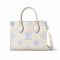 Louis Vuitton Onthego PM — Giant Monogram Empreinte in Crème & Baby Blue