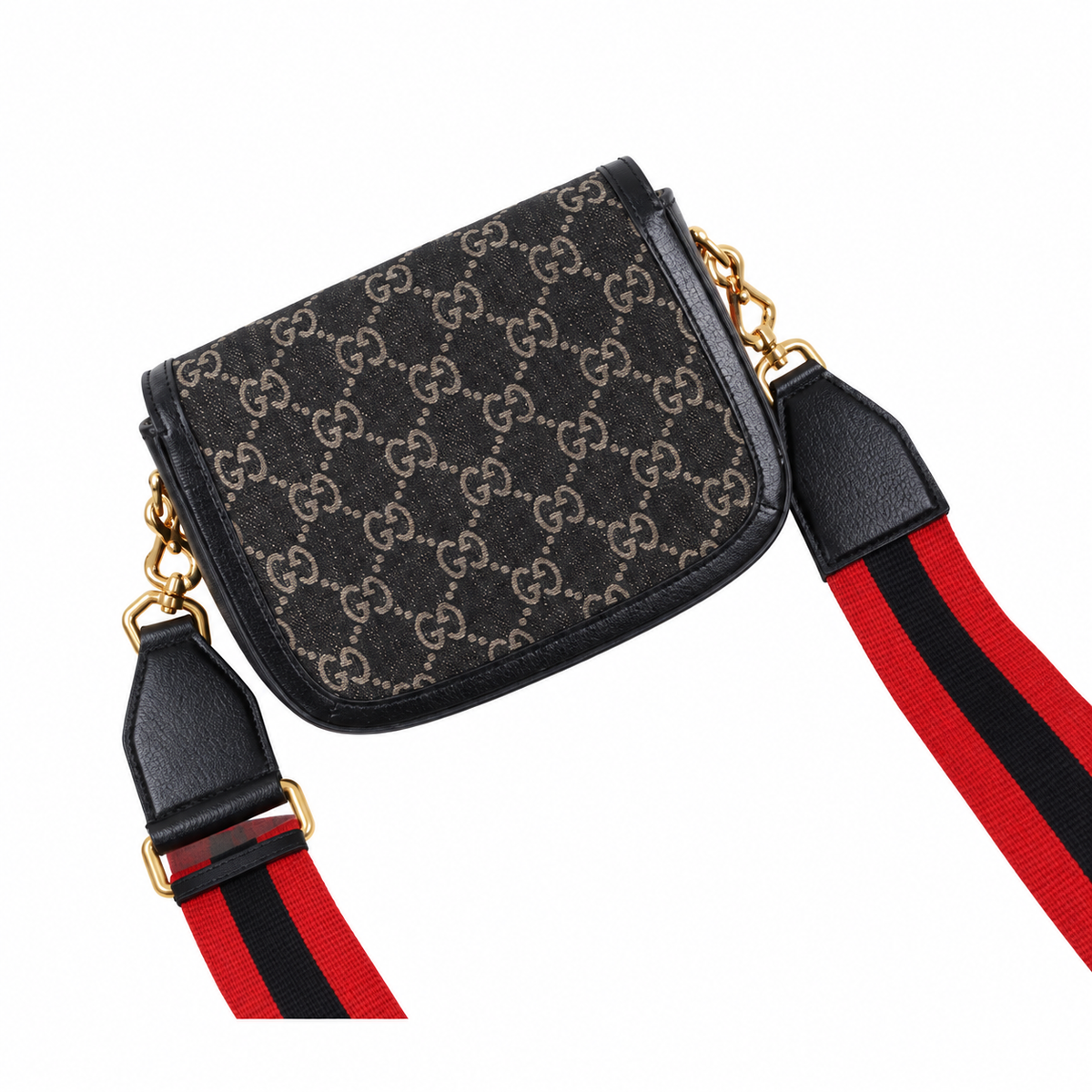 Gucci Horsebit 1955 Mini Crossbody Bag in GG Jacquard Black