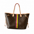 Louis Vuitton Neverfull GM — Monogram Canvas with My LV World Tour Stripe in Yellow & Fuchsia