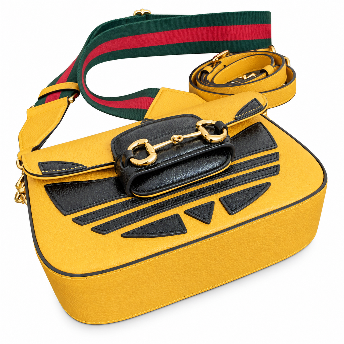 Gucci x Adidas Horsebit 1955 Mini Crossbody Bag in Yellow