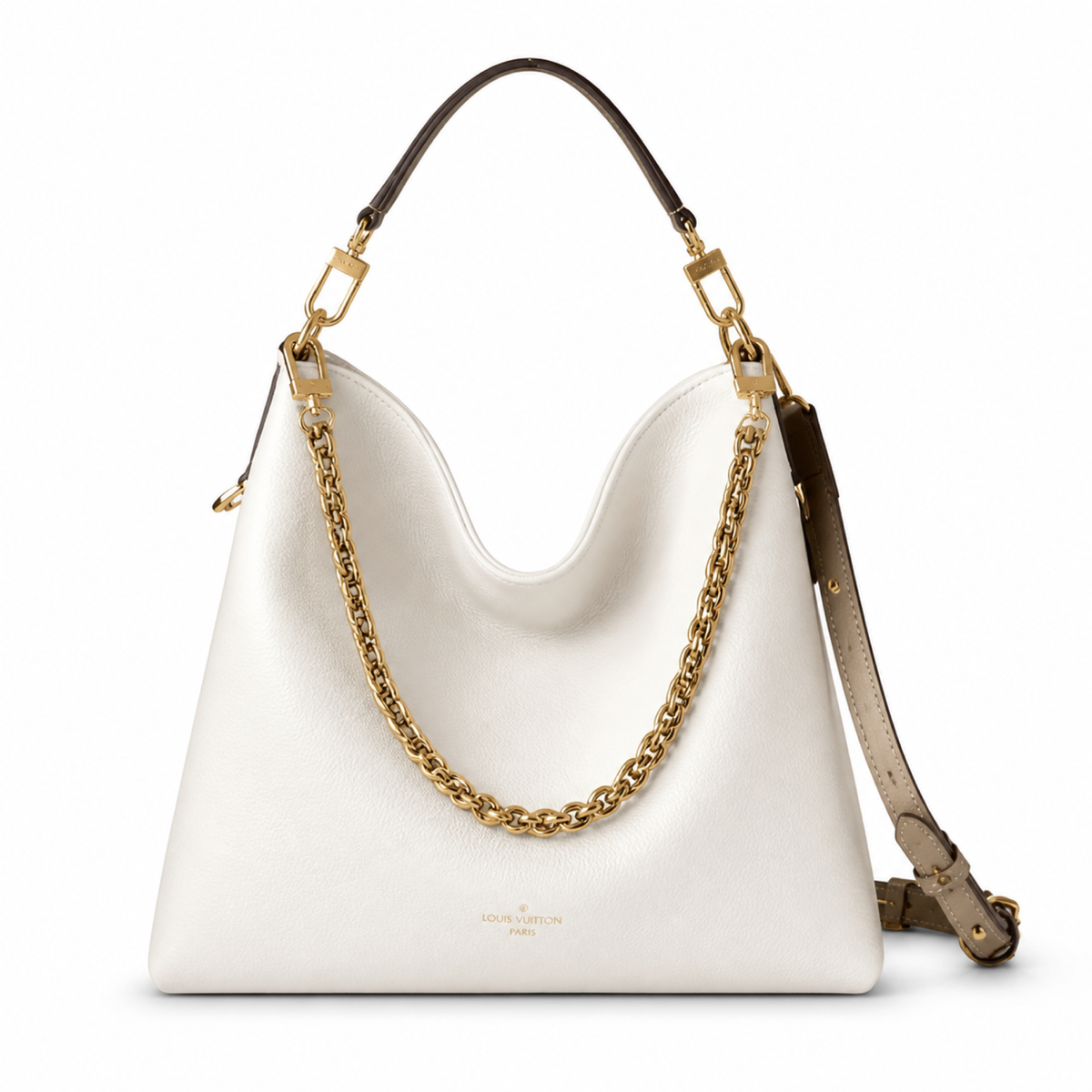 Louis Vuitton Loop Hobo — Monogram Empreinte Leather in Crème & Tourterelle