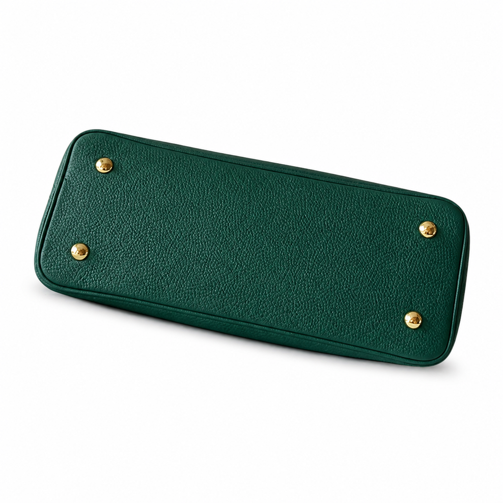 Louis Vuitton Capucines Tote MM — Taurillon Leather in Vert Foncé with Gold LV Lock