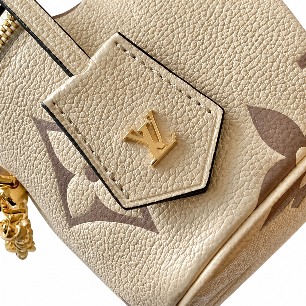 Louis Vuitton Vanity PM — Bicolor Monogram Empreinte in Crème & Tourterelle