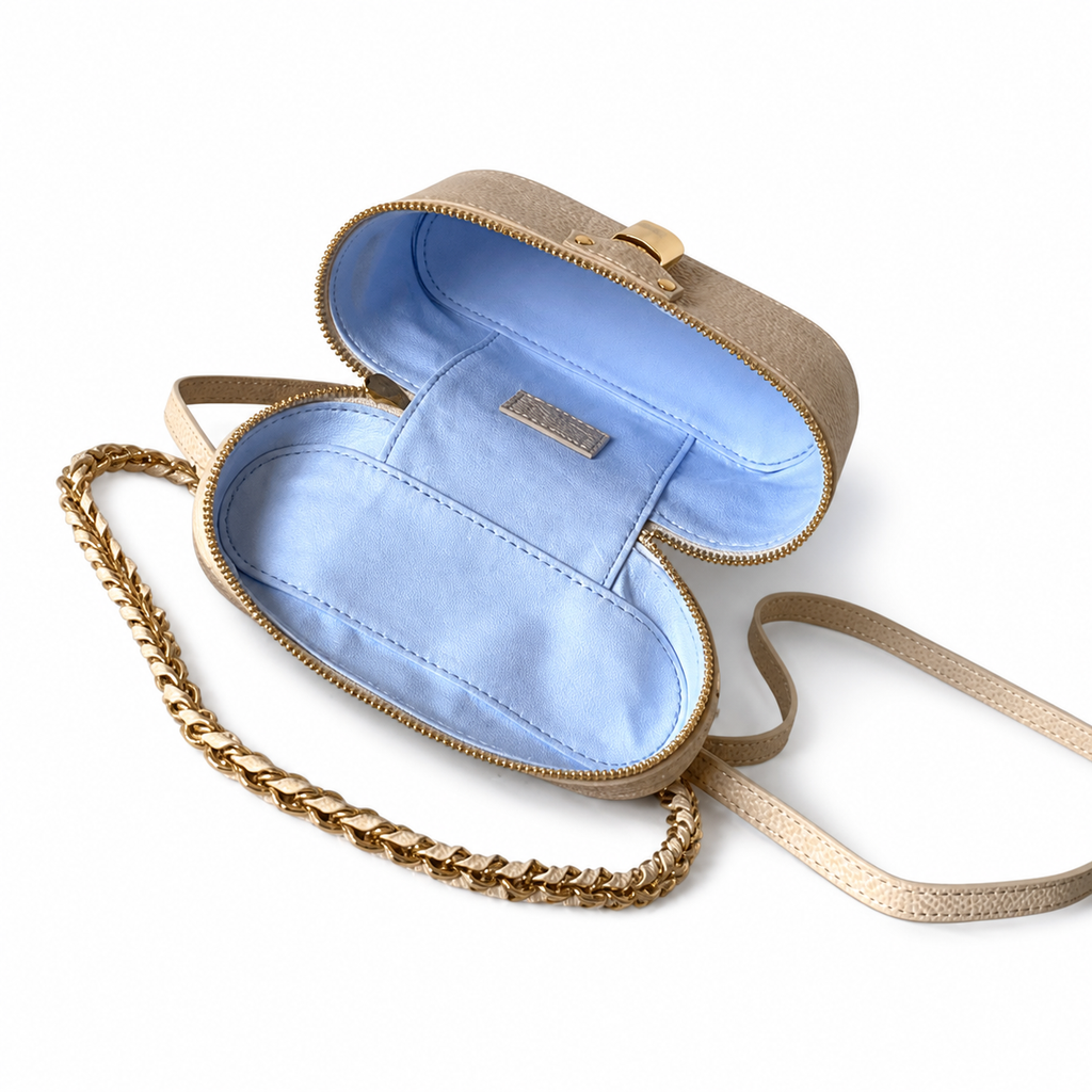 Louis Vuitton Ellipse BB — Bicolor Monogram Empreinte in Crème & Bleu Glacier