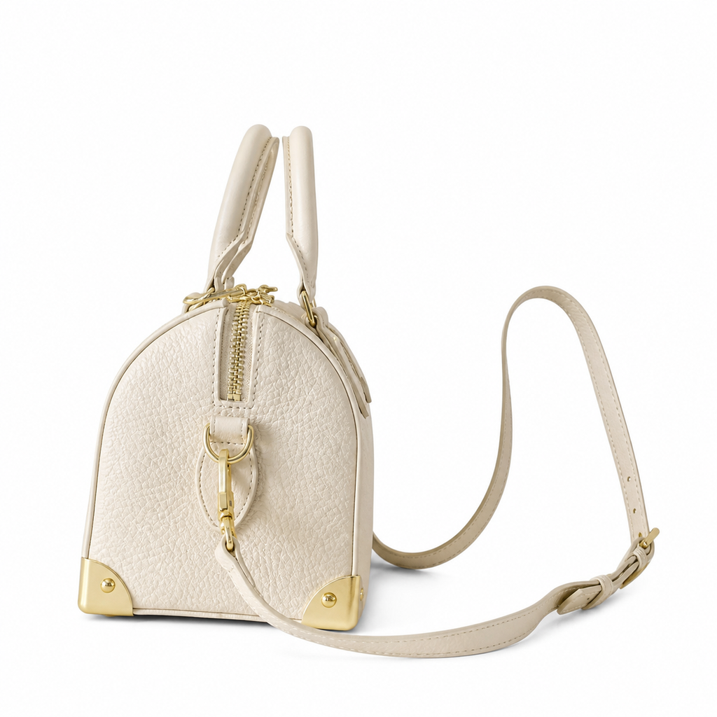 Louis Vuitton Mini Arch — Cream Empreinte, Gold Corner Guards & D-Ring Clasp