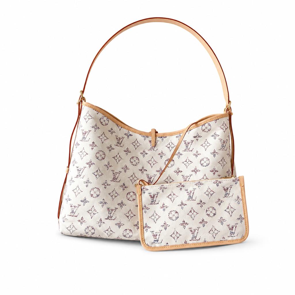 Louis Vuitton Neverfull MM — Monogram Bloom Floral Canvas, Rose & Lilac Watercolour, Vachetta Trim