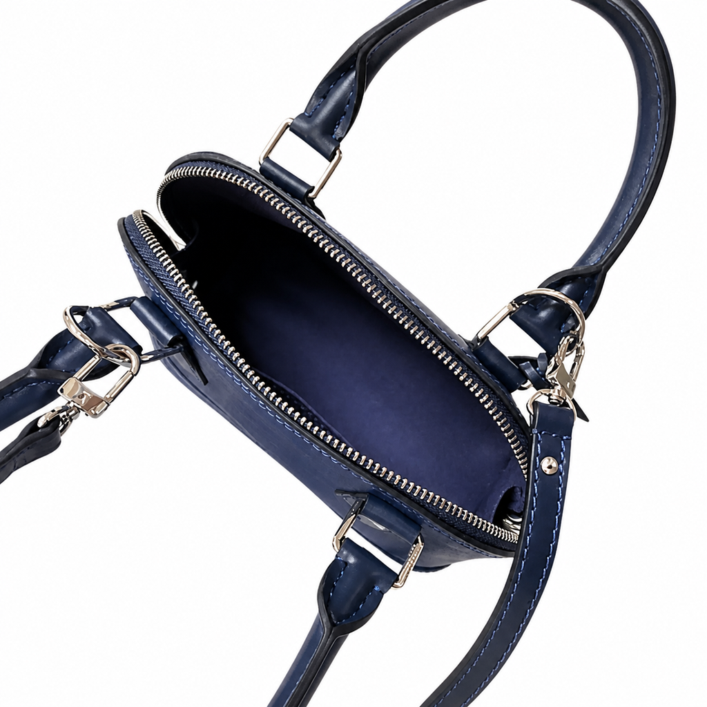 Louis Vuitton Alma BB — Epi Leather in Indigo with Silver Lock & Key