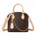 Louis Vuitton Papillon BB — Monogram Canvas, Red-Edge Vachetta & Gold Chain
