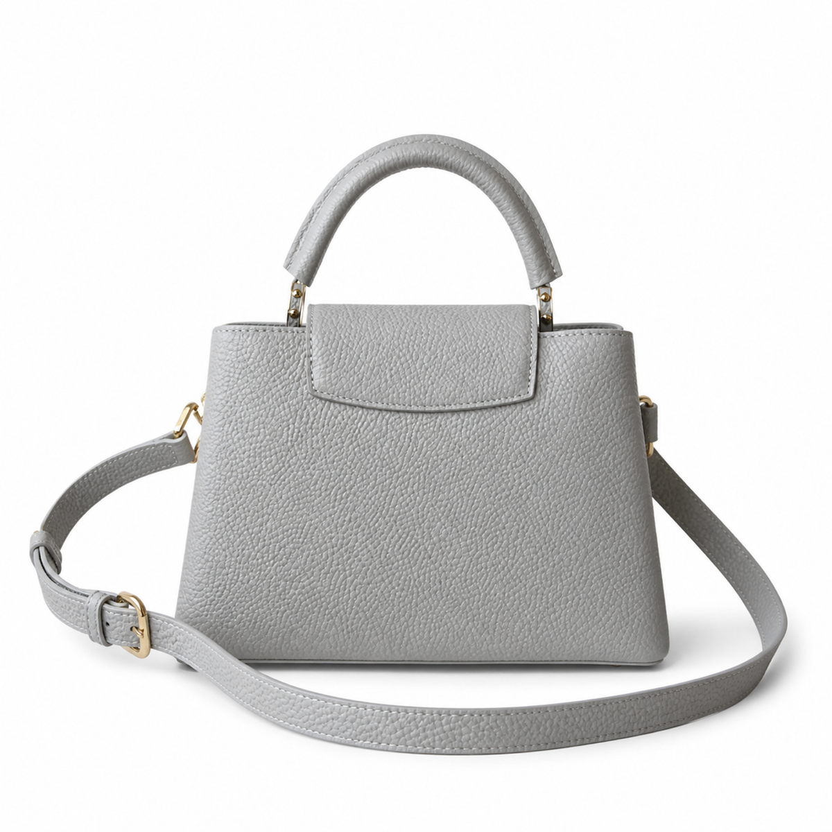 Louis Vuitton Capucines — Taurillon Leather in Perle with Pearl Flower Chain & Pink Leather Weave