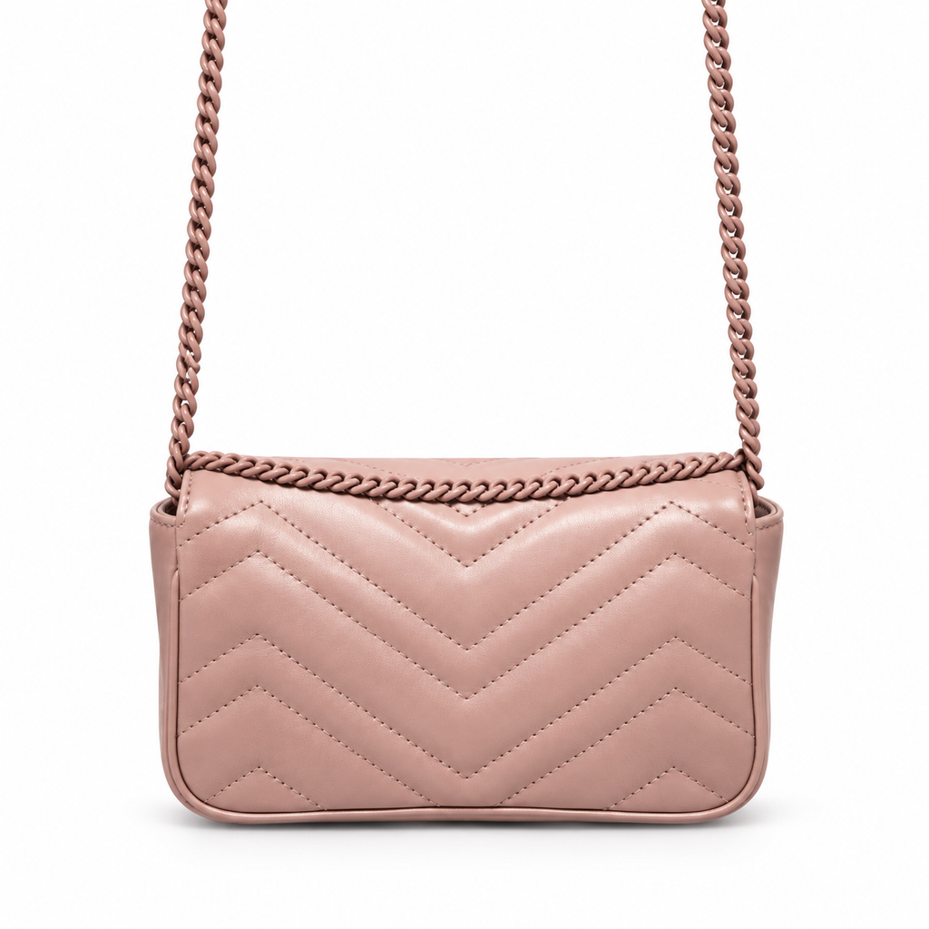 Gucci GG Marmont Super Mini Bag in Tonal Pink with Pink-Coated Hardware
