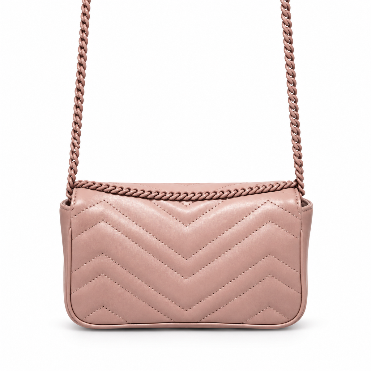 Gucci GG Marmont Super Mini Bag in Tonal Pink with Pink-Coated Hardware