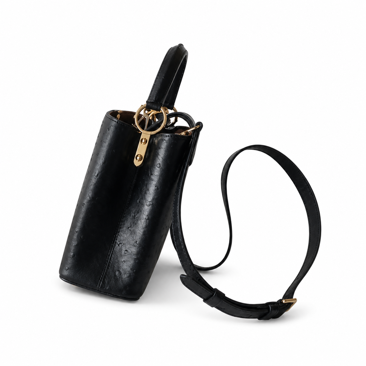 Louis Vuitton Capucines BB — Autruche Ostrich Leather in Noir with Gold Hardware