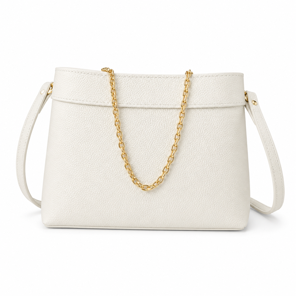 Louis Vuitton Félicie Pochette — Cream Empreinte, Gold Chain & Wristlet Ring