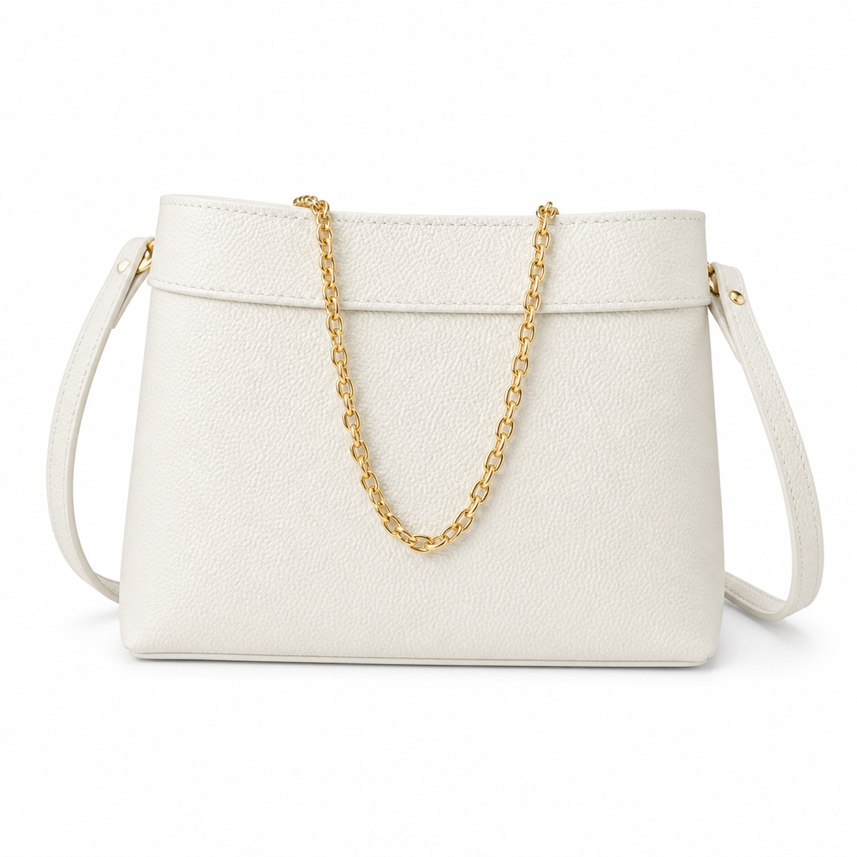 Louis Vuitton Félicie Pochette — Cream Empreinte, Gold Chain & Wristlet Ring