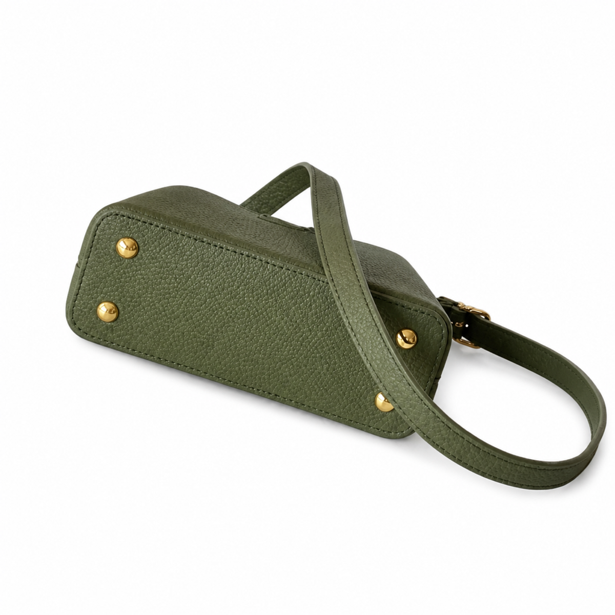Louis Vuitton Capucines BB & Mini — Khaki Vert Taurillon, Gold LV Clasp & Orange Contrast Strap