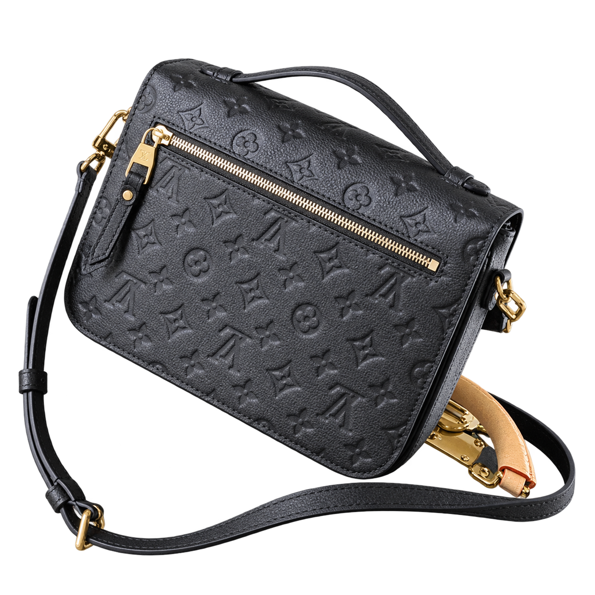 Louis Vuitton Pochette Métis — Black Empreinte, Gold Square Push-Lock, Top Handle & Adjustable Strap