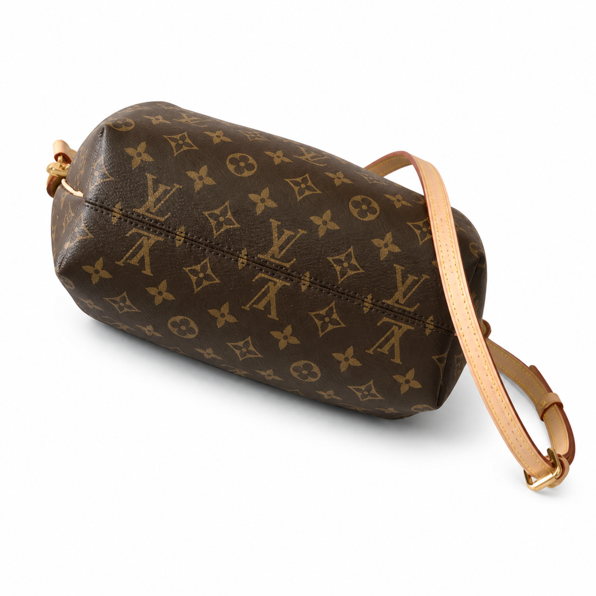 Louis Vuitton Turenne MM — Monogram Canvas, Vachetta Shield Tabs & Side Zip