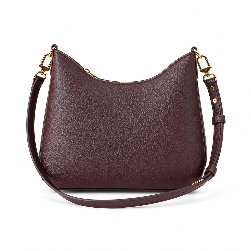 Louis Vuitton Bagatelle — Prune Monogram Empreinte & Leather-Woven Gold Chain