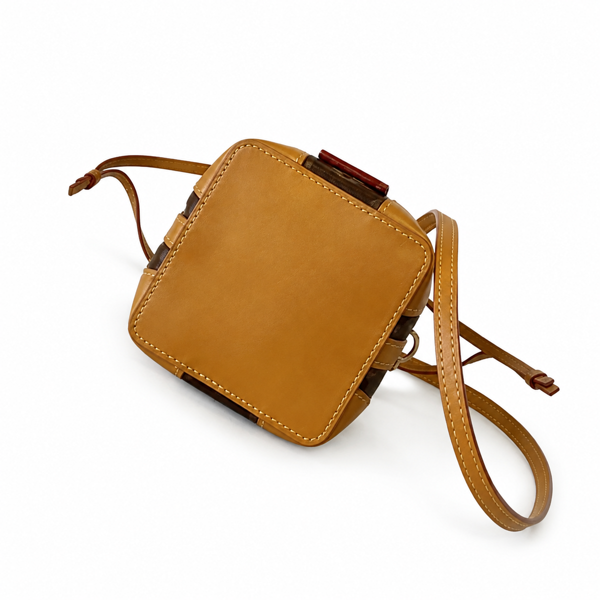 Louis Vuitton Noé Purse — Monogram Canvas, Vachetta Corner Guards & LV Tag