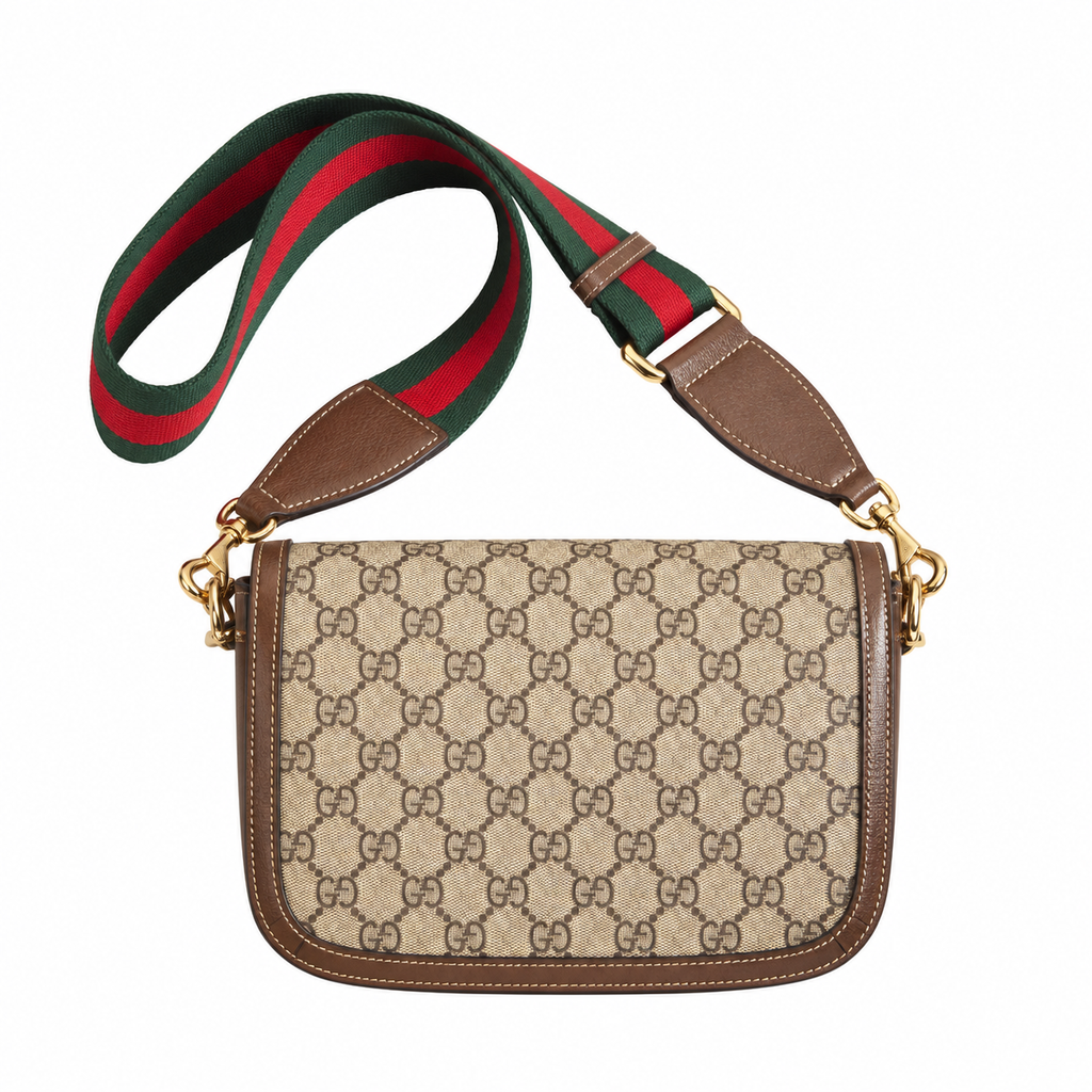Gucci Horsebit 1955 Mini Crossbody Bag with Web Strap