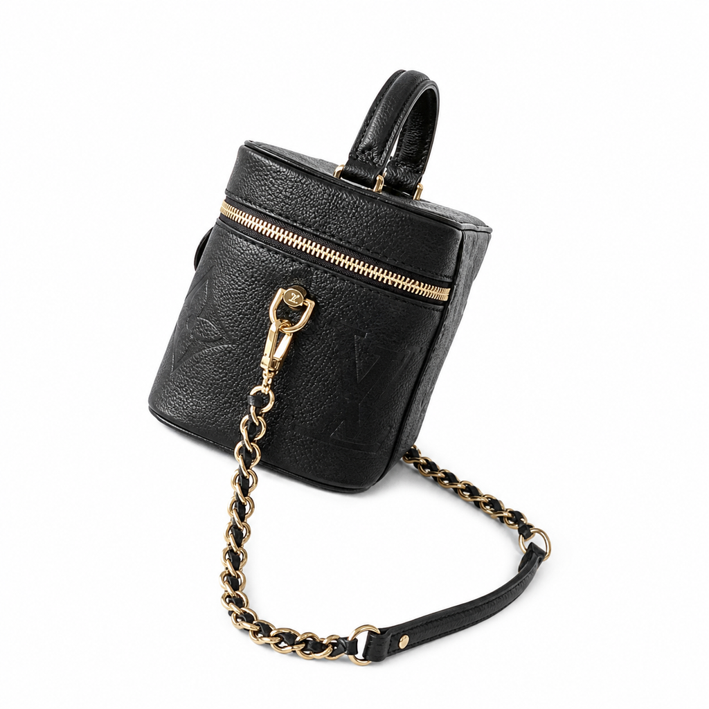 Louis Vuitton Vanity PM — Monogram Empreinte Leather in Black