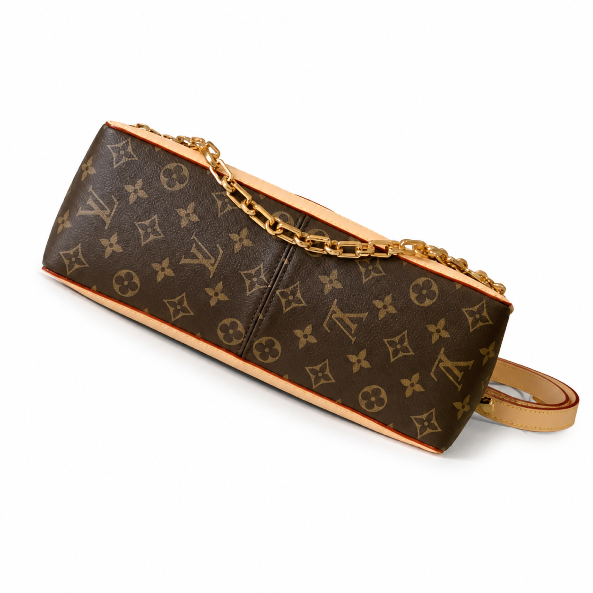 Louis Vuitton Dauphine MM — Monogram Canvas, Gold Dauphine Lock & Oval Chain
