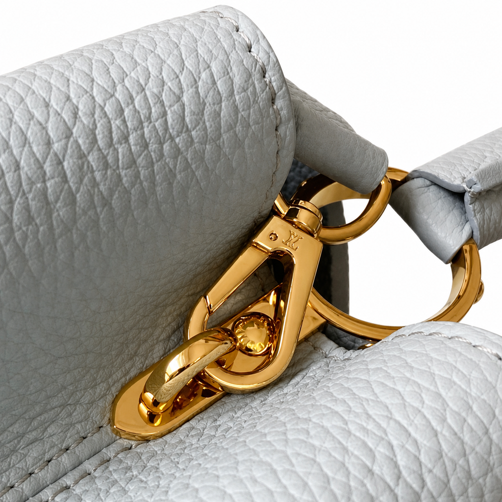 Louis Vuitton Capucines BB — Taurillon Leather in Bleu Glacier with Gold Hardware
