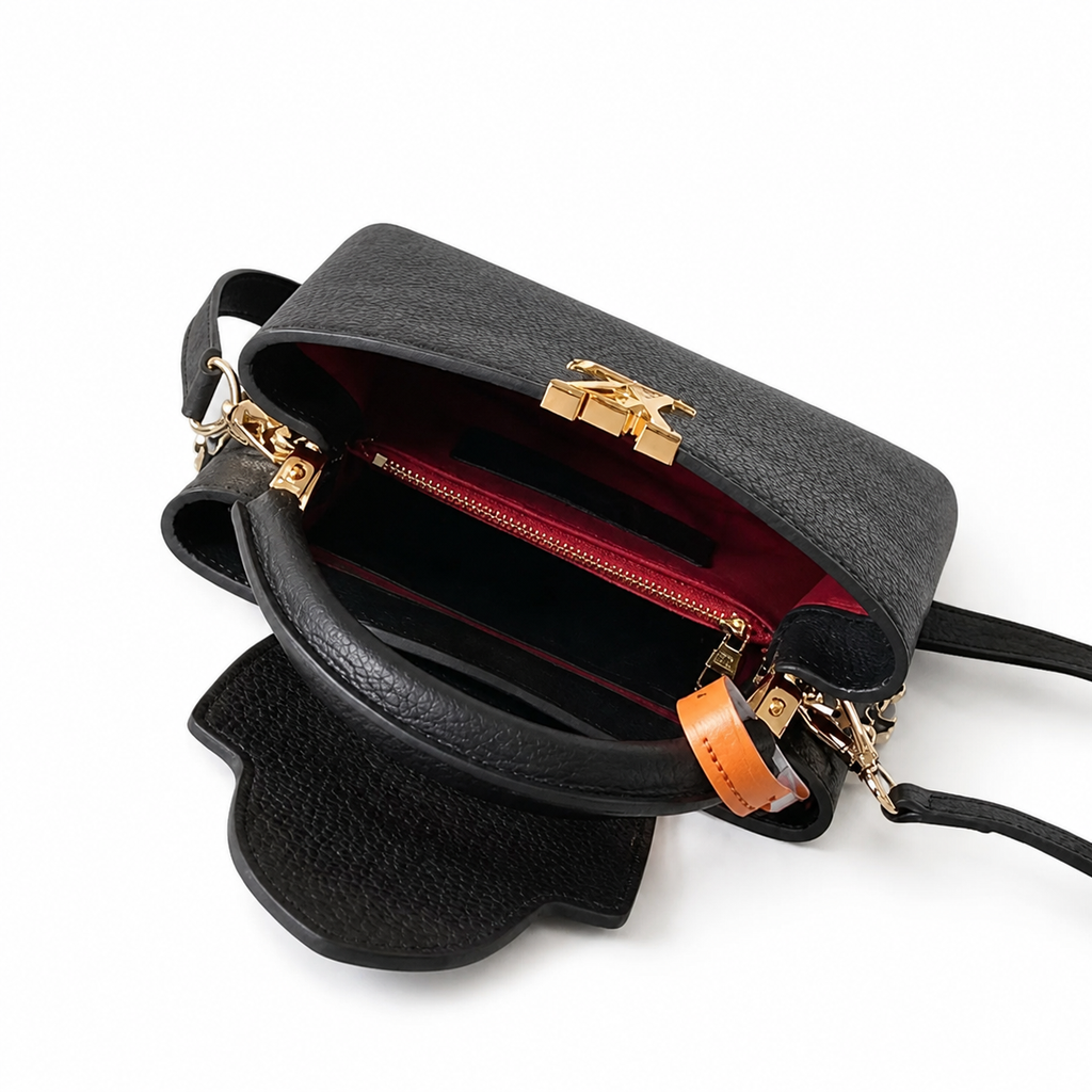 Louis Vuitton Capucines BB — Taurillon Leather in Noir with Two-Tone Chain & Leather Tassel