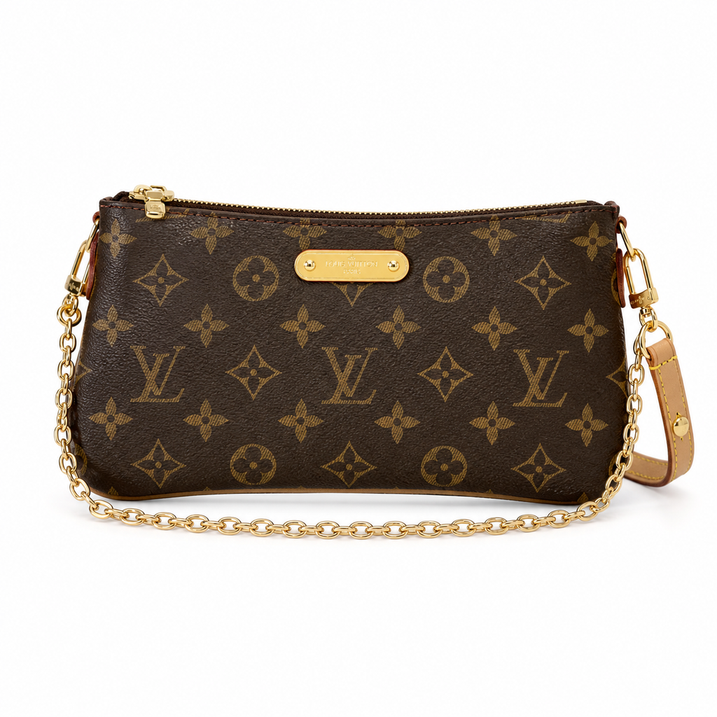 Louis Vuitton Favorite MM — Monogram Canvas, Vachetta Trim, Gold Chain & Multi-Compartment Interior