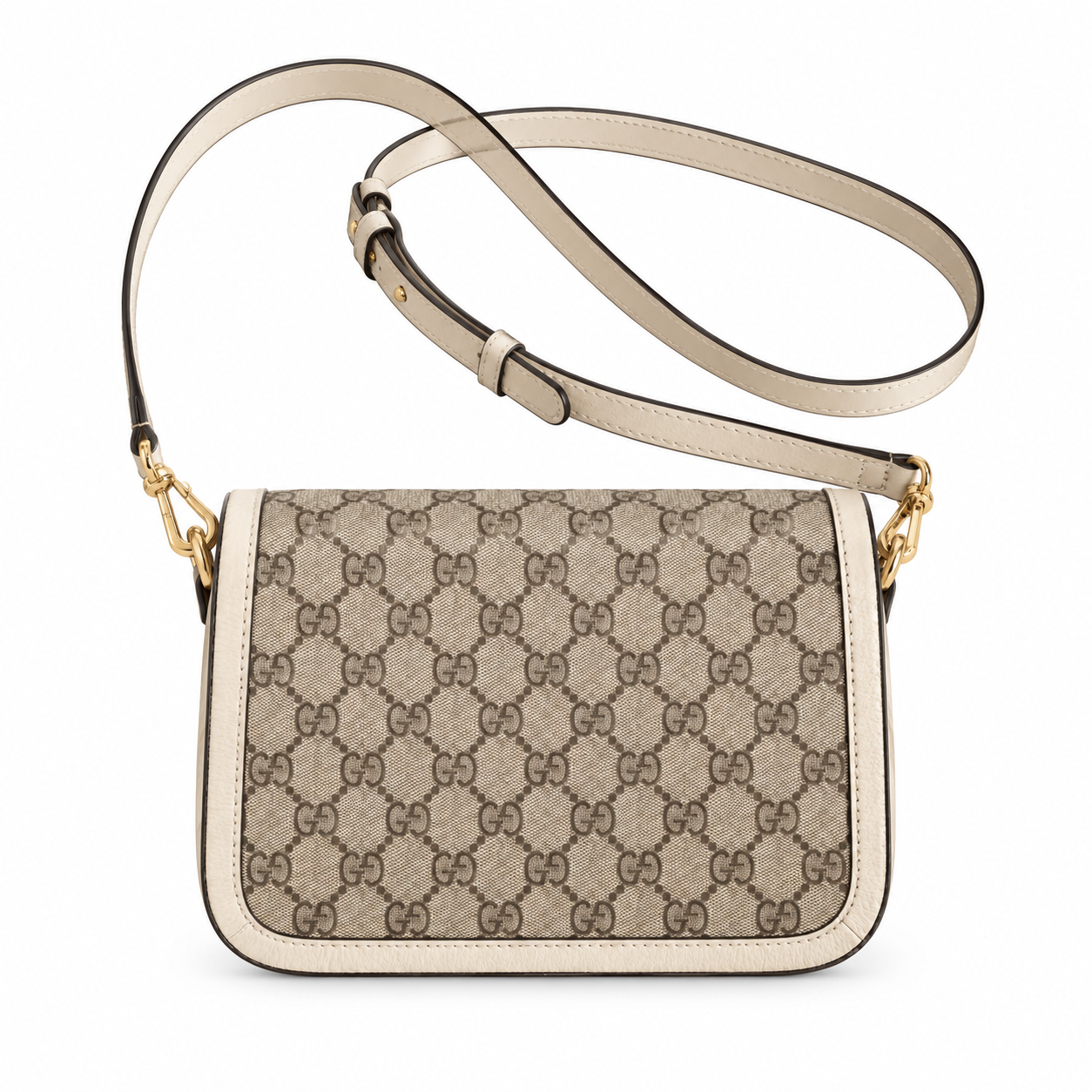 Gucci Horsebit 1955 Mini Crossbody Bag in White Leather