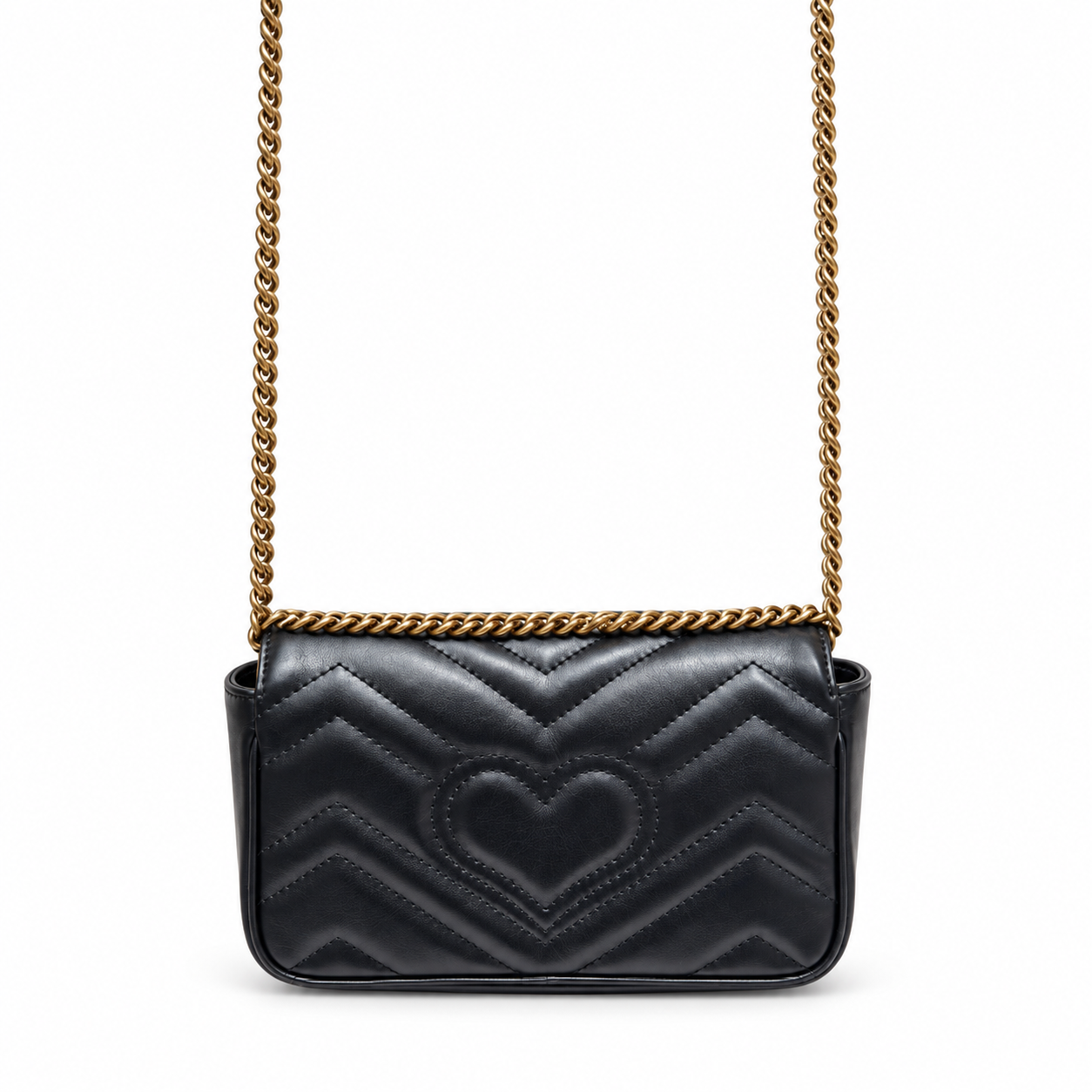 Gucci GG Marmont Super Mini Bag in Black Matelassé