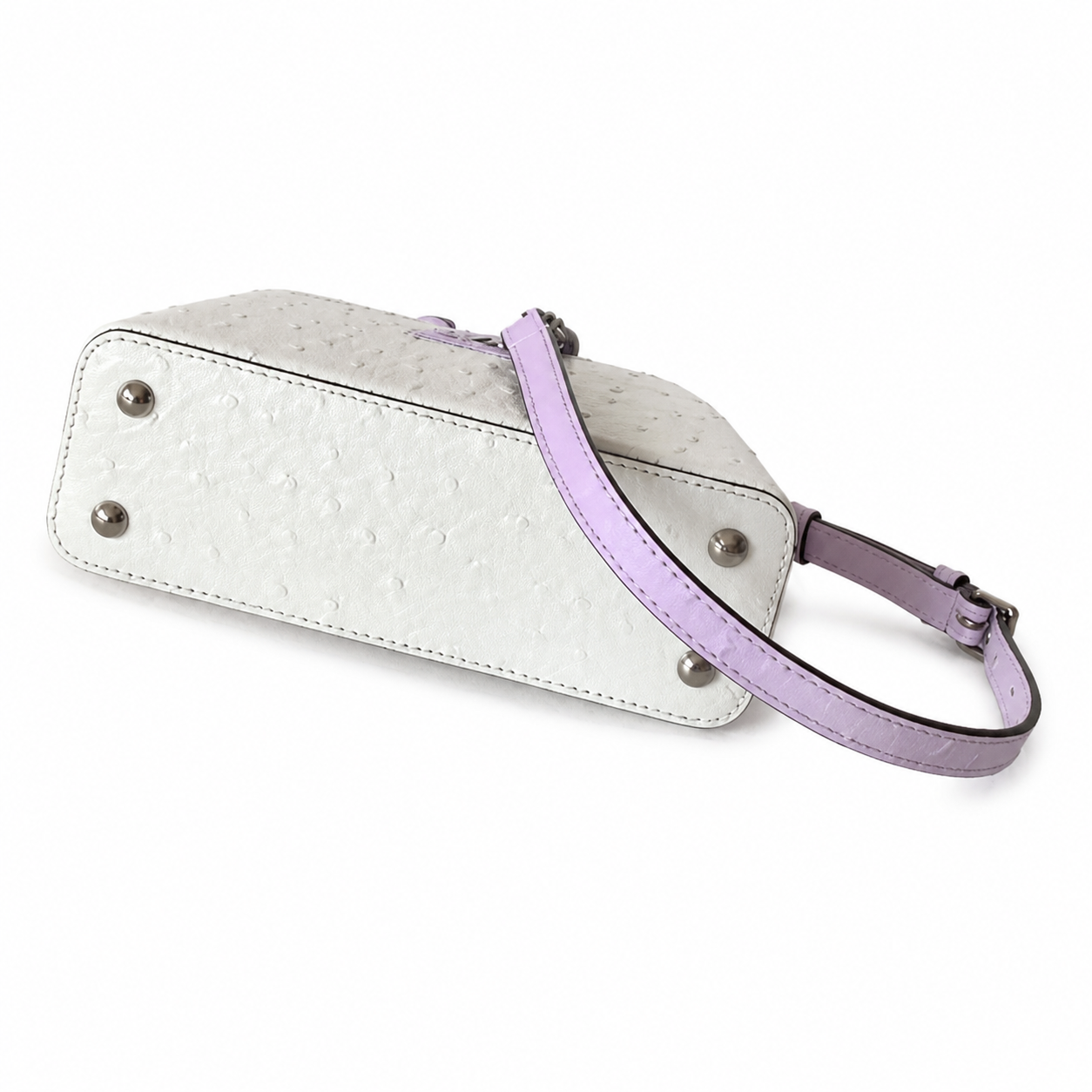 Louis Vuitton Capucines BB — Autruche Ostrich in Blanc & Lilas with Lilac LV Clasp