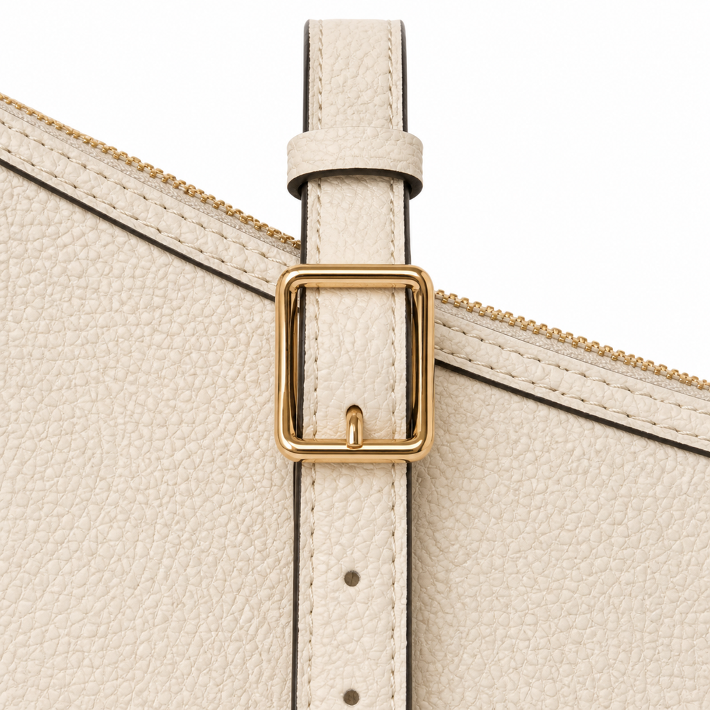 LV Monogram Embossed Leather Chain Bag | Off-White Chic Crossbody