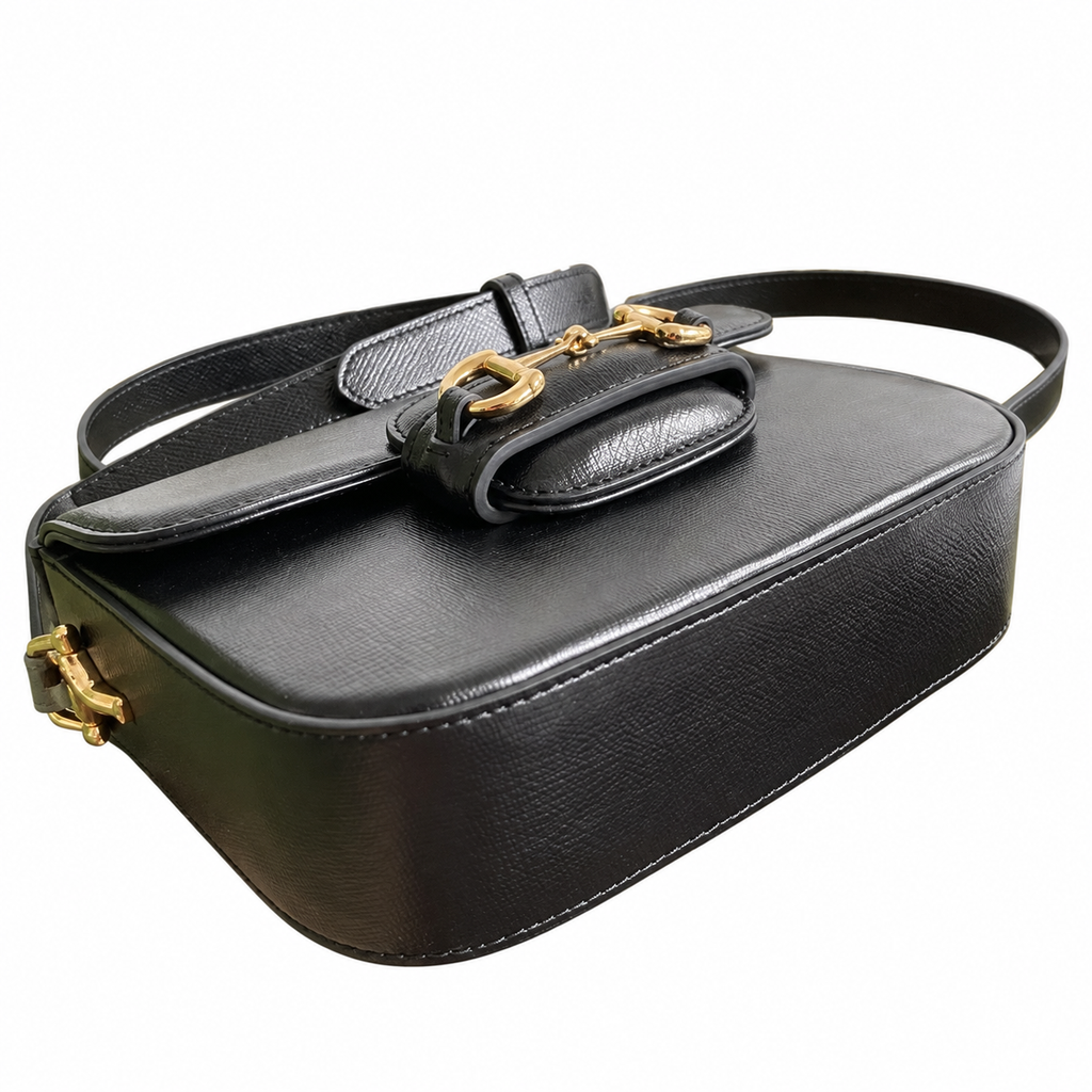 Gucci Horsebit 1955 Mini Crossbody Bag in Black Leather