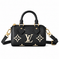 Louis Vuitton Speedy Bandoulière 20 — Monogram Empreinte Leather in Noir with Gold Lettering