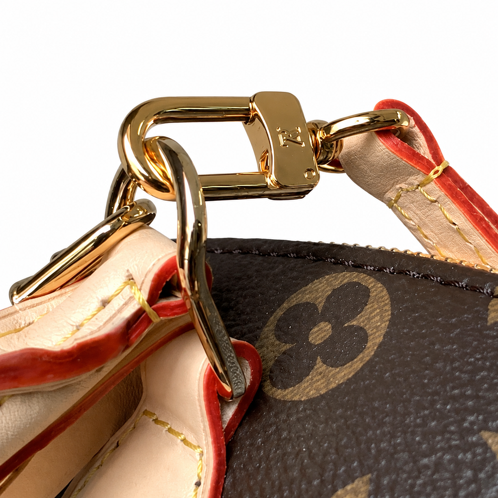 Louis Vuitton Boîte Chapeau Souple MM — Monogram Canvas, Vachetta Handles & Gold Chain Drape