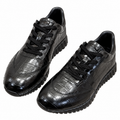 Hermès Black Scale-Textured Low-Top Sneakers