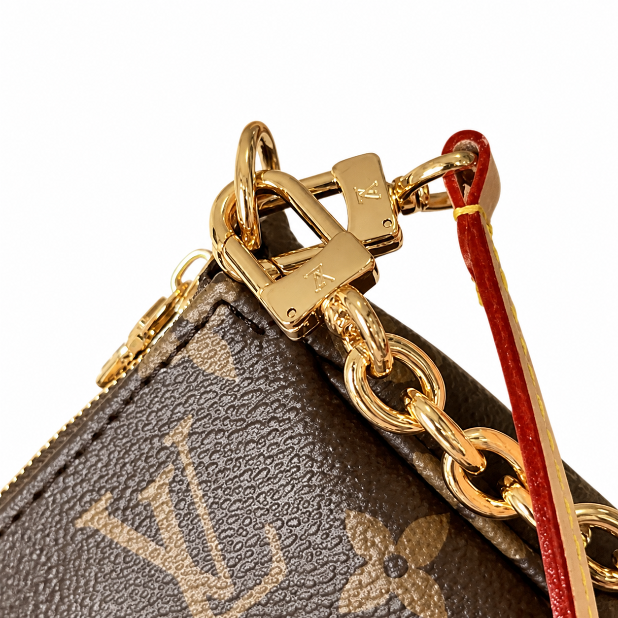 Louis Vuitton Mini Pochette Accessoires — Monogram Canvas & Perforated Vachetta